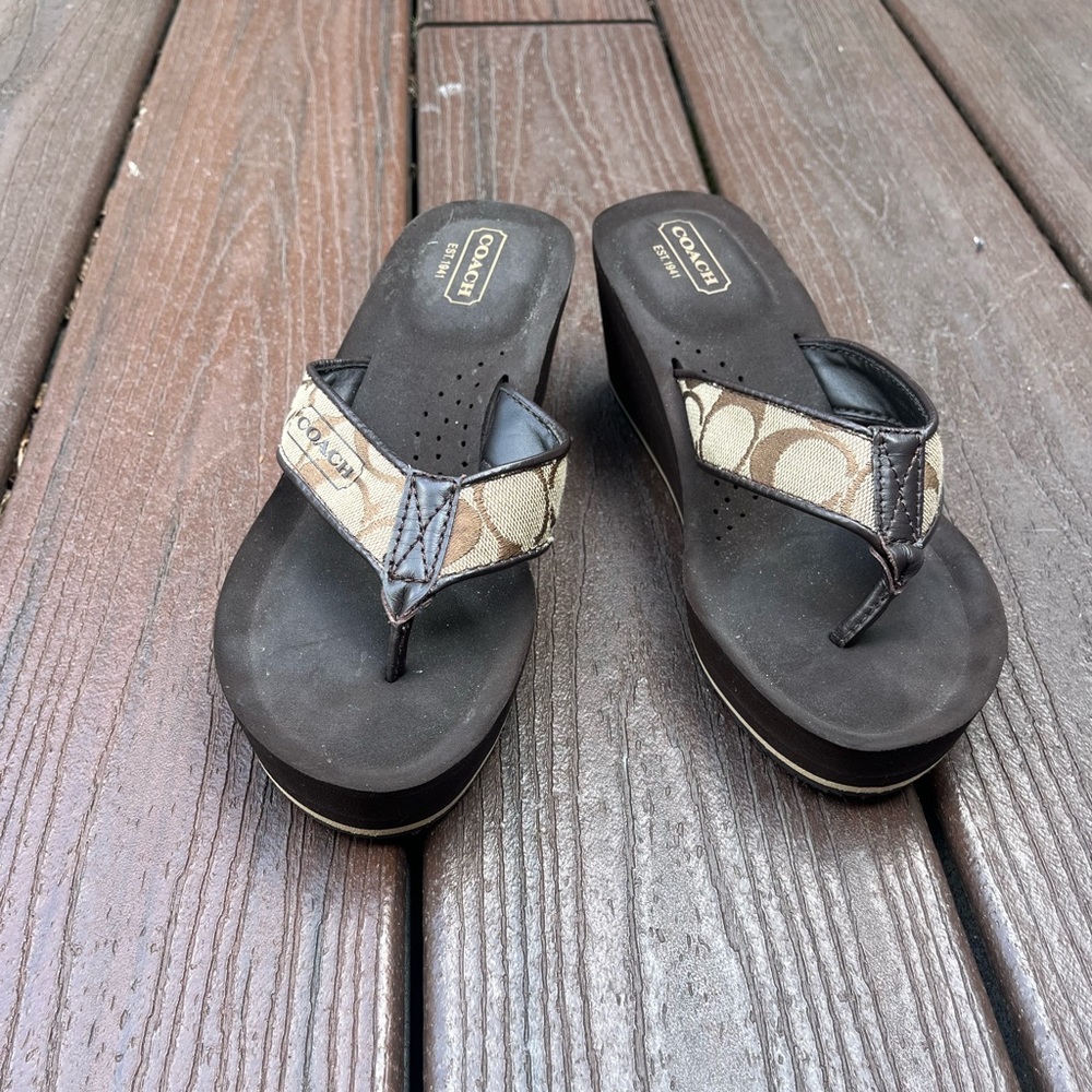 Coach wedge sandals
